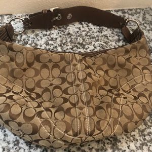 Coach Soho Tan & Brown Signature C. Hobo